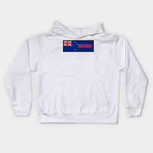 Hastings City in New Zealand Flag Kids Hoodie